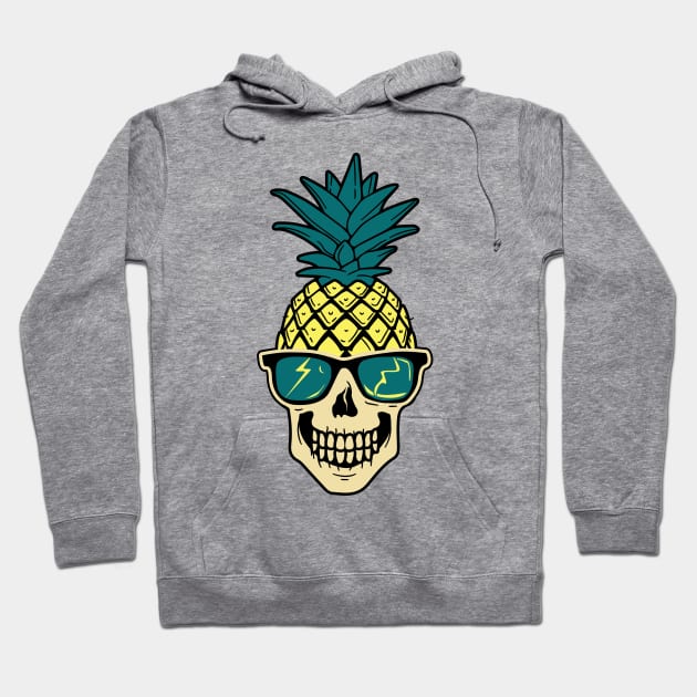 mowhawk pineapple skull Hoodie by 4ntler